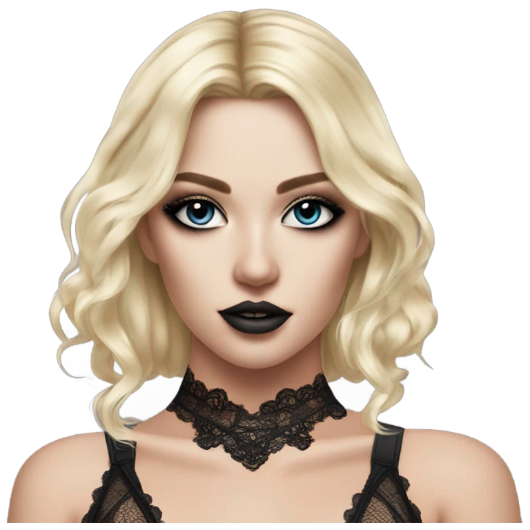 hyper realistic goth blonde victoria secret model emoji