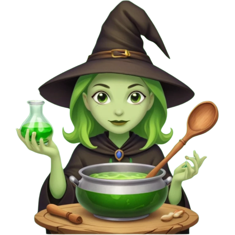 green witch cooking potion emoji