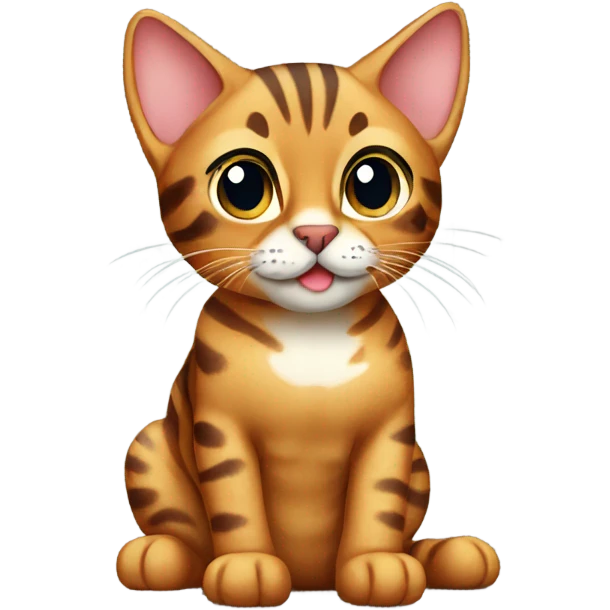bengal cat sitting  emoji