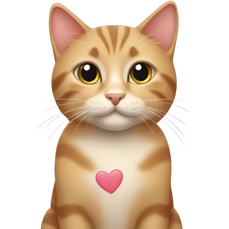 Cat with hearts emoji