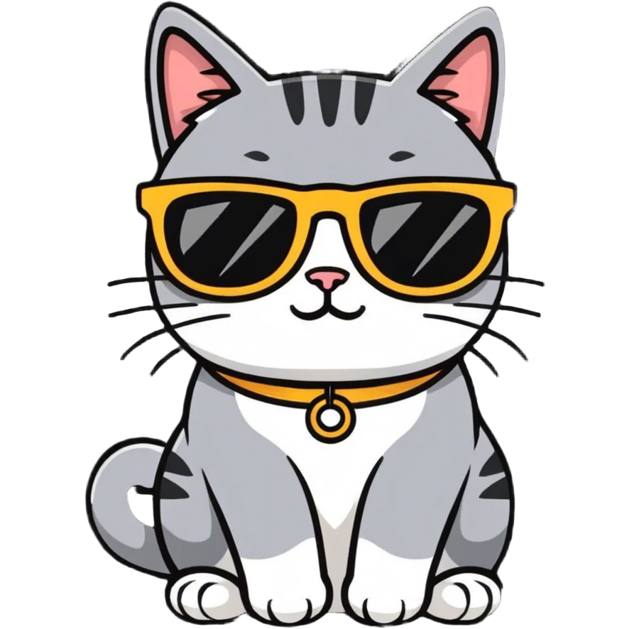 Cat with sunglasses emoji