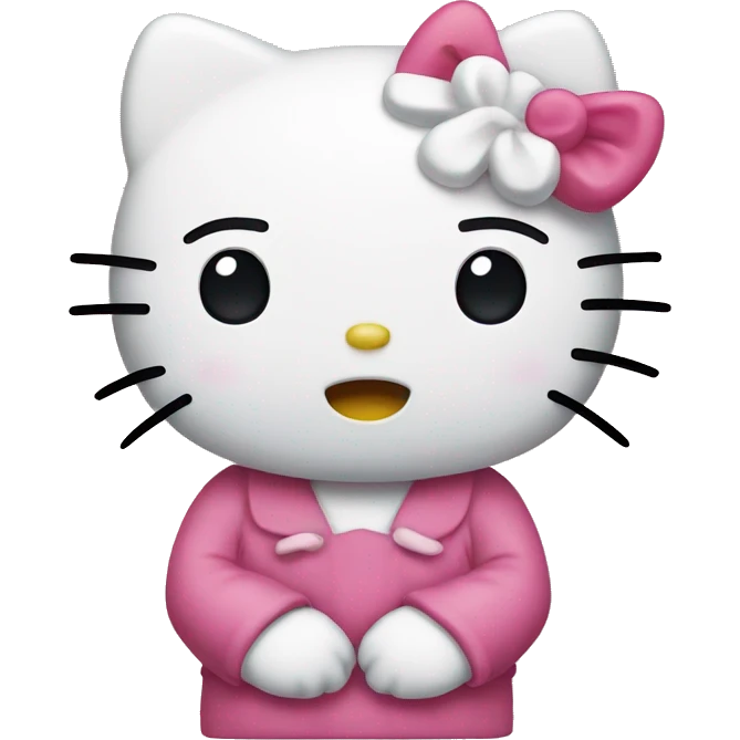 Hello kitty crying emoji