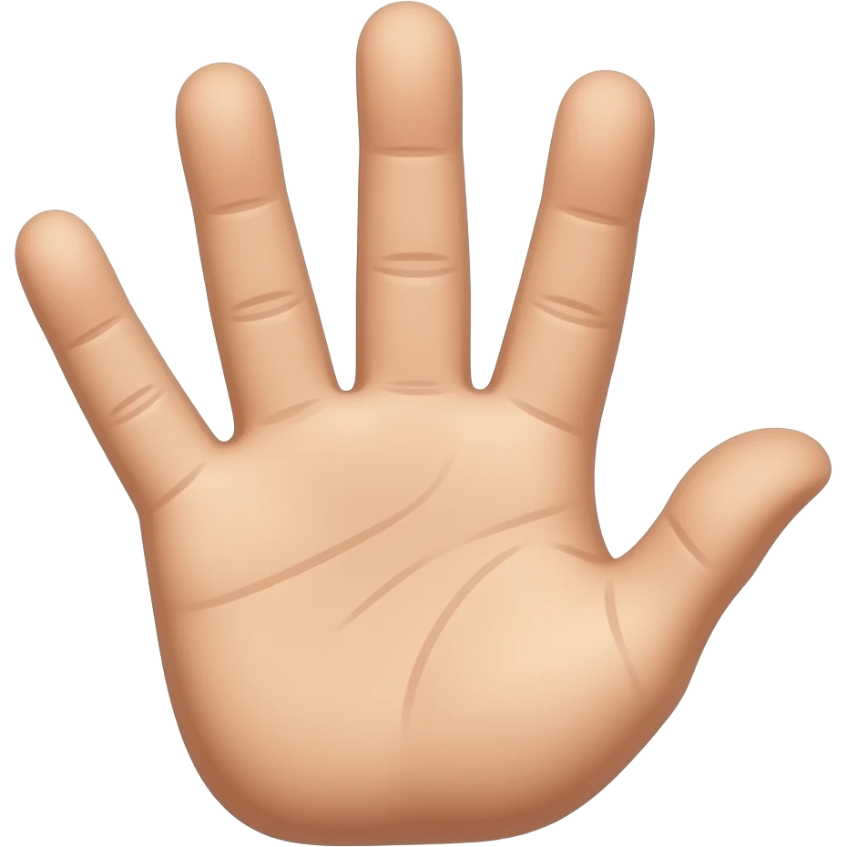 Five-fingered hand emoji