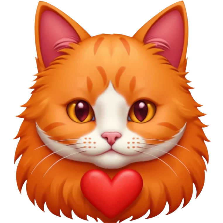 add hearts around the cats emoji