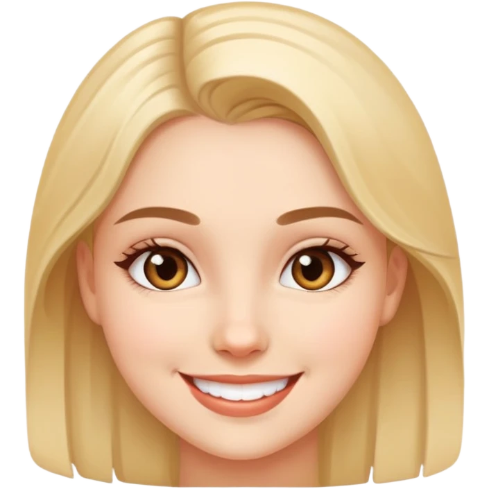 Beautiful girl with smiling eyes emoji