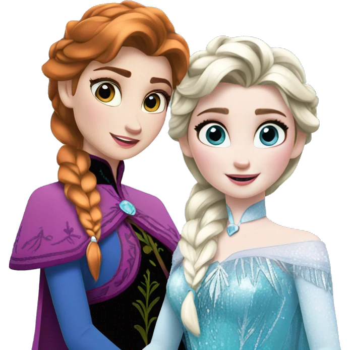 elsa and anna frozen emoji