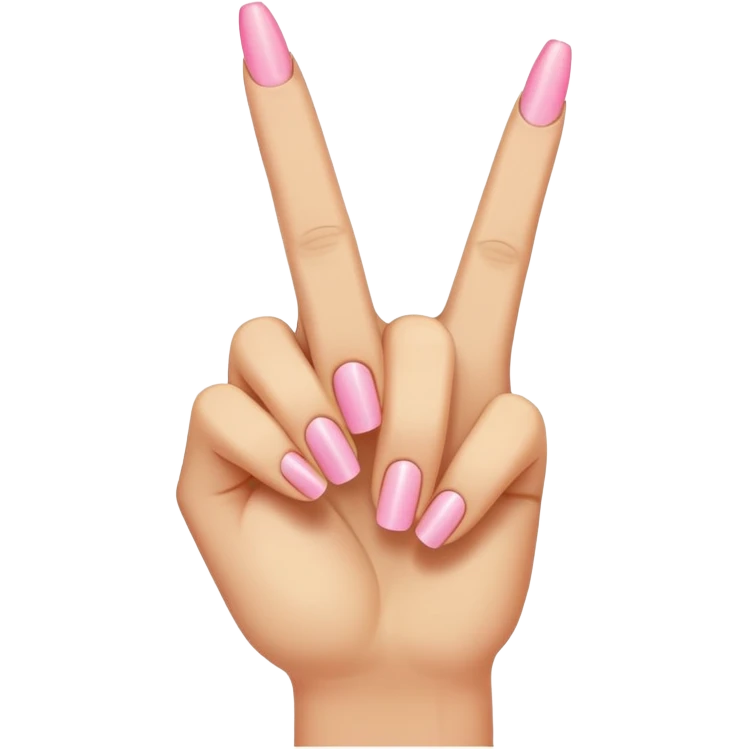 light tan hand with long pink straight nails holding up a middle finger  emoji