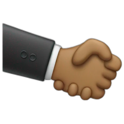 Shaking hands finger pointing down emoji