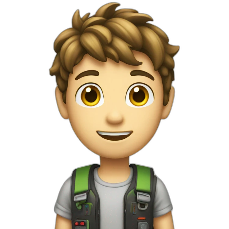 boy with nintendo emoji