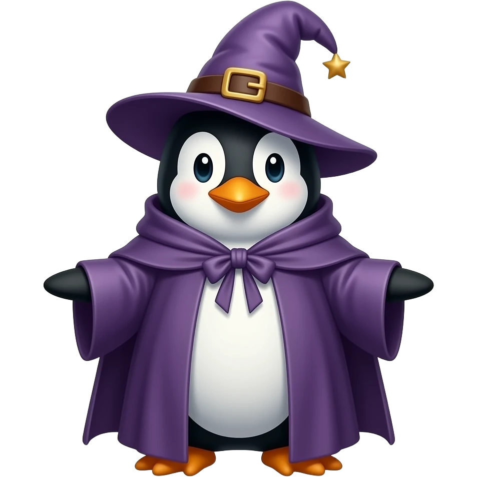 Penguin Wizard emoji