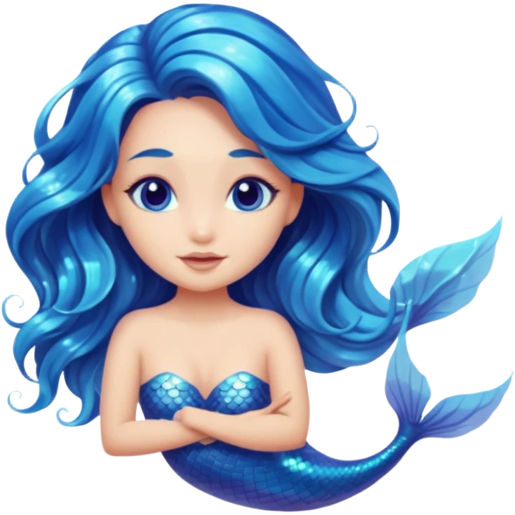 Iridescent mermaid emoji