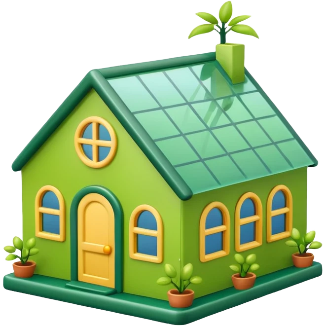 toy green house emoji