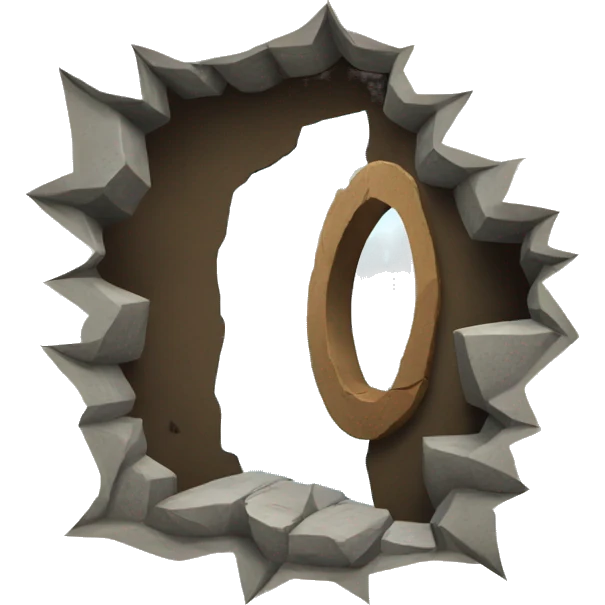 Big hole in wall  emoji