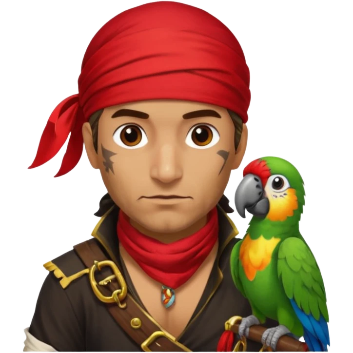 pirate and parrot emoji