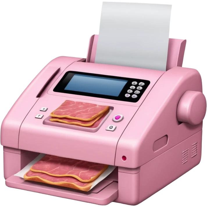 fax machine made of spam meat emoji