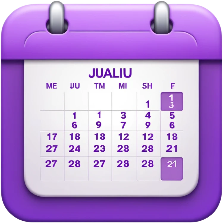 Calendar purple  emoji