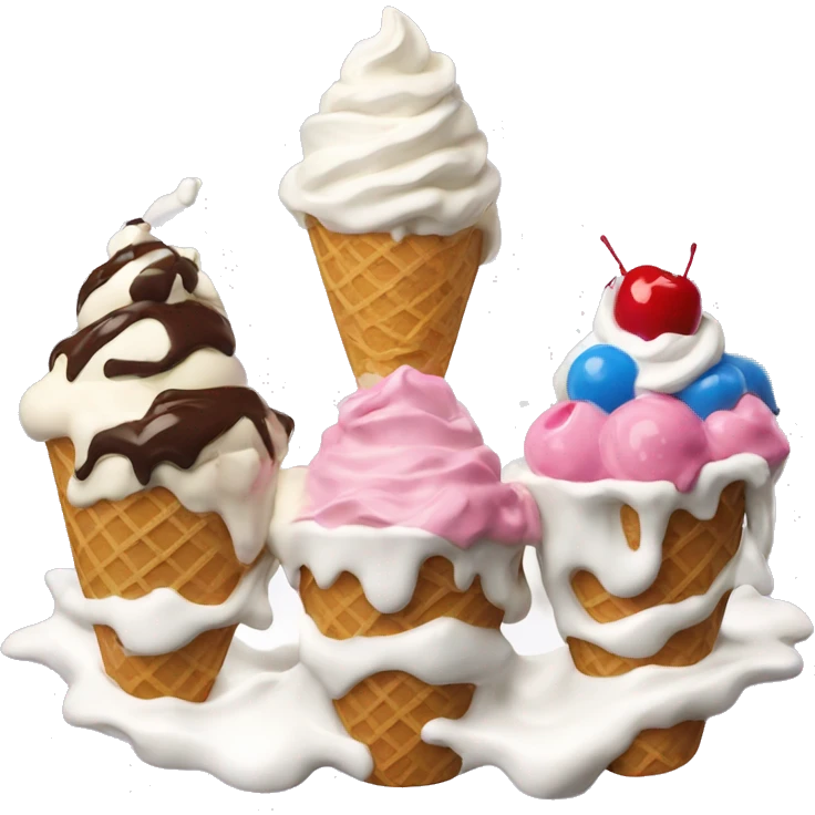 ice cream sundae river emoji