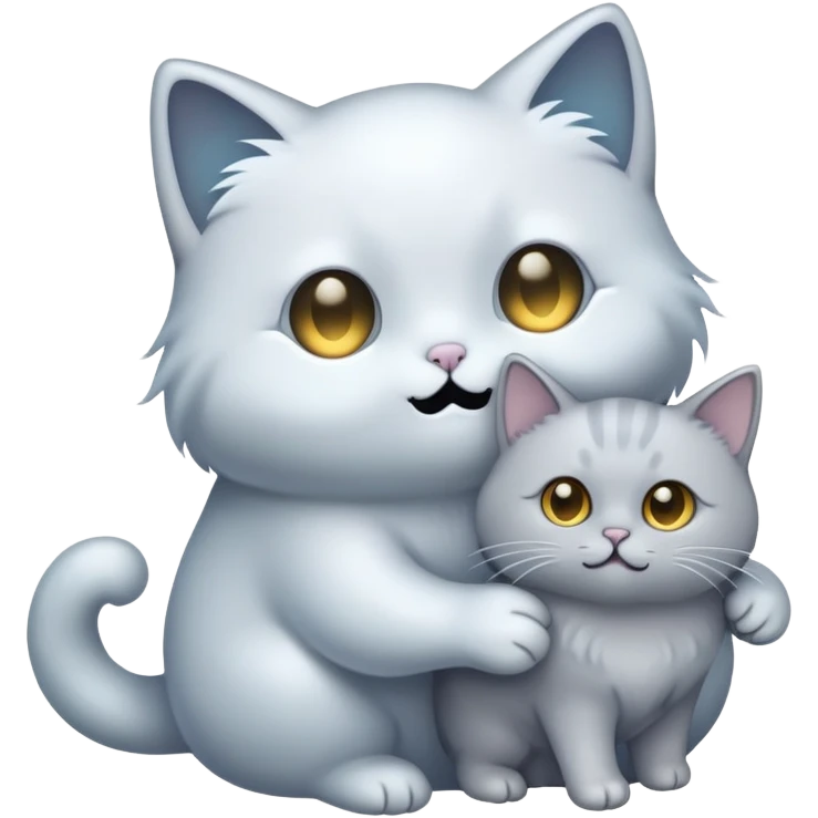 ghost holding a cat emoji