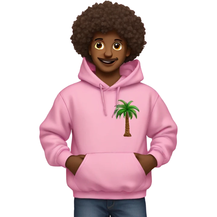 Pink puff palm hoodie  emoji