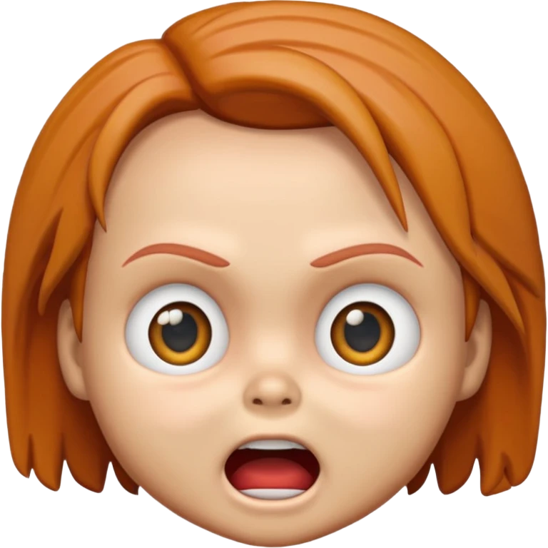 Chucky-Emoji mit überraschtem Blick emoji