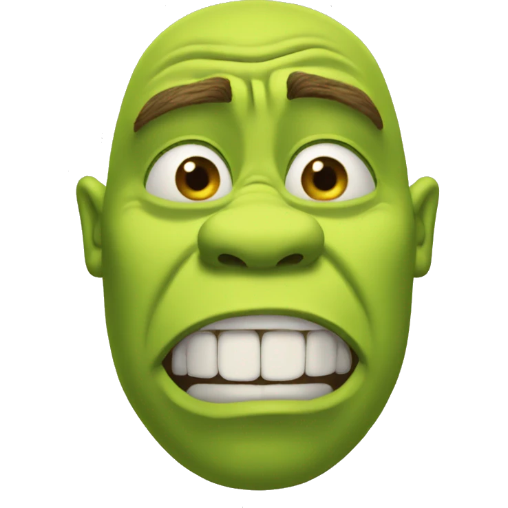 shrek crying crazy emoji