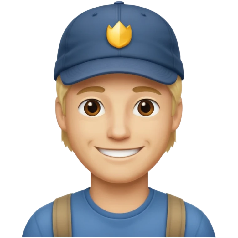 Homme fort blond casquette* emoji