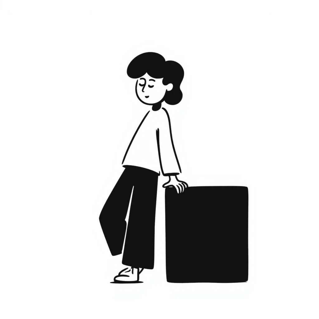 a nonchalant character, relaxed and indifferent emoji