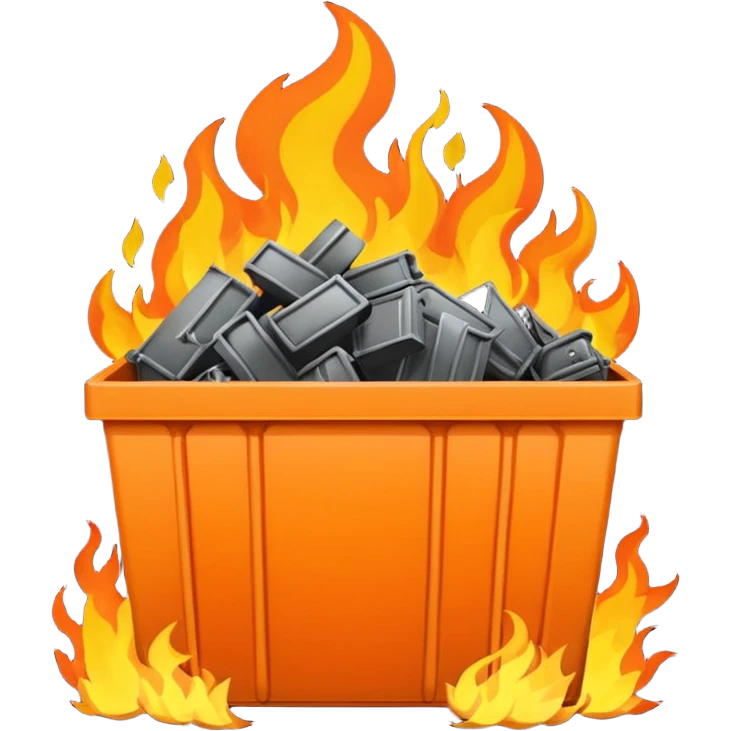Dumpster fire emoji