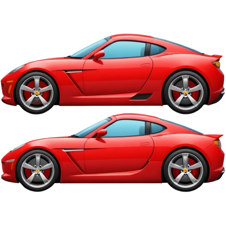 modern car horizontal red emoji