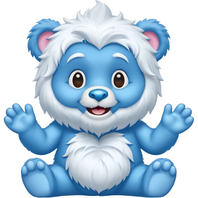 blue care baby bear yeti emoji