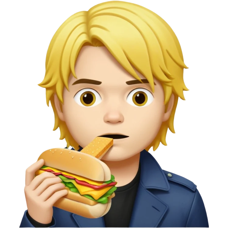 gerard way eating a subway sandwich emoji