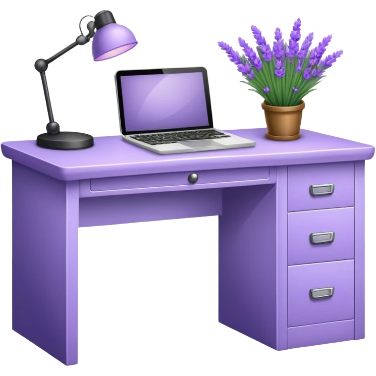 Lavender desk emoji