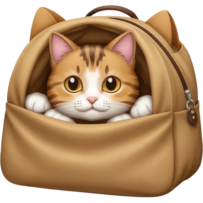 Cat in the bag emoji