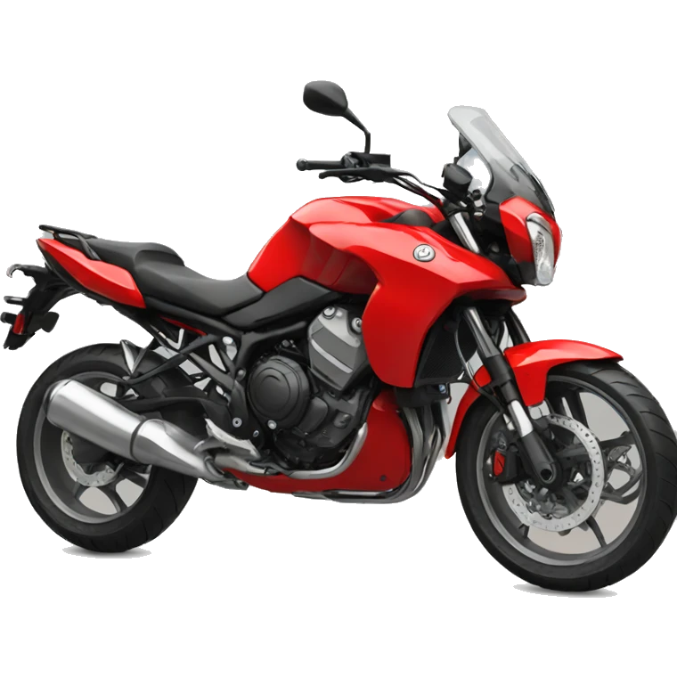 Red motorbike with man  emoji