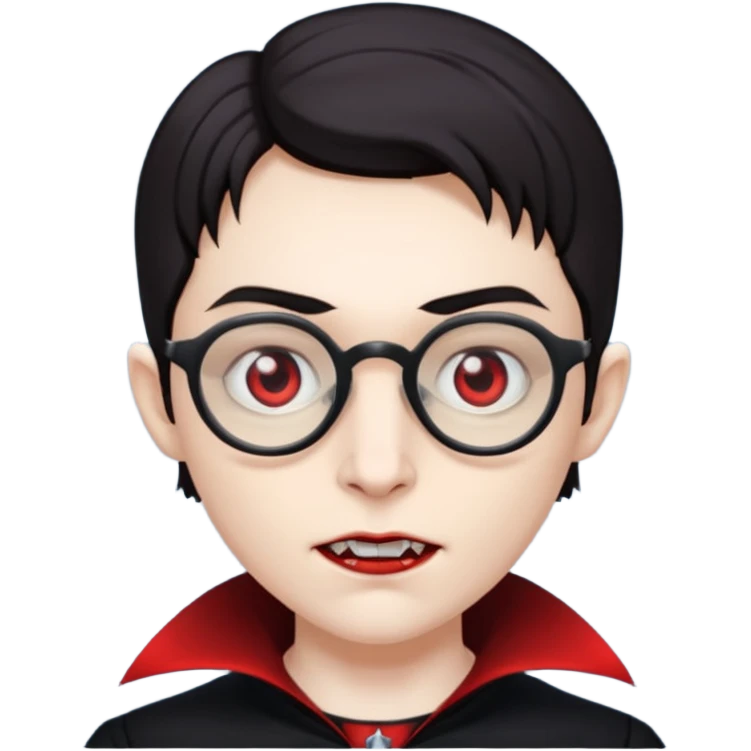 spectacled vampire emoji