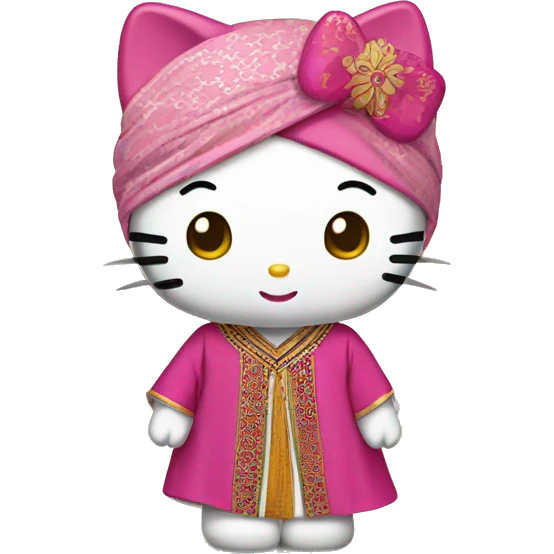 Hello kitty avec un caftan marocain  emoji
