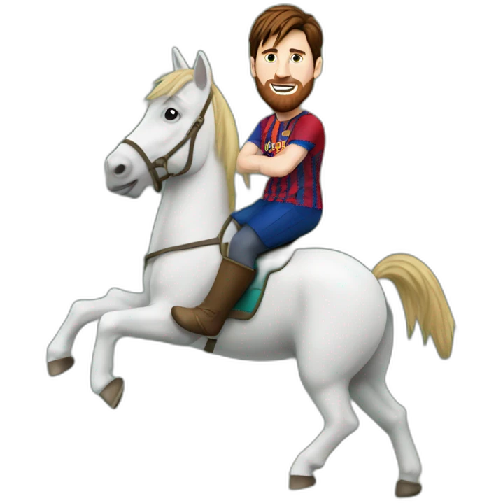 Messi sur un cheval emoji