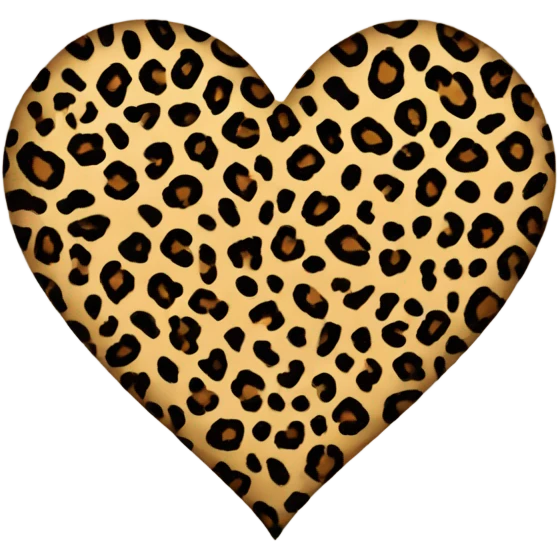 Leopard print heart emoji