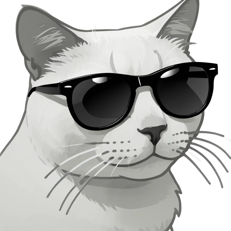 Cat with sunglasses emoji