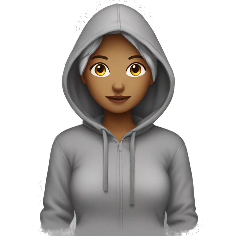 Grey Hoodie girl  emoji