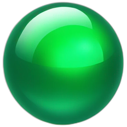 green shiny sphere emoji