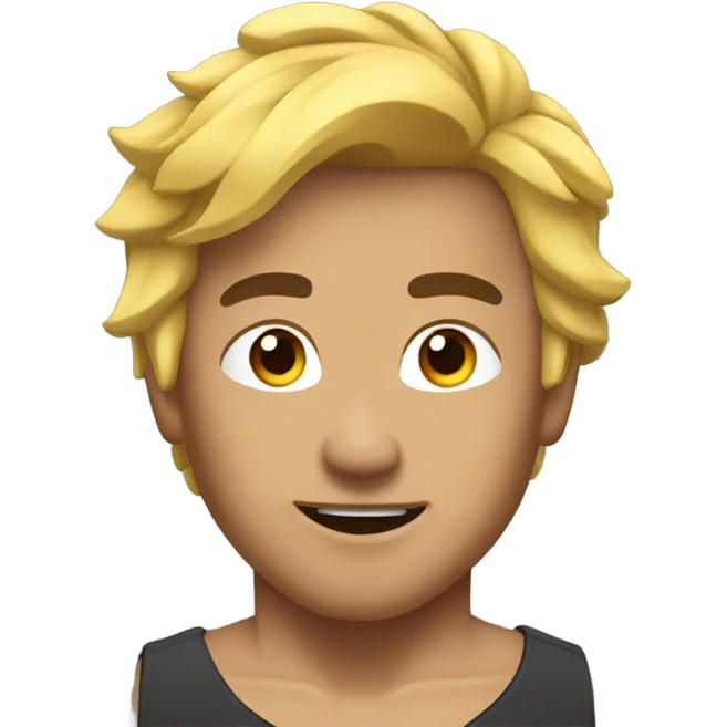 muscular asian personal trainer golden hair emoji