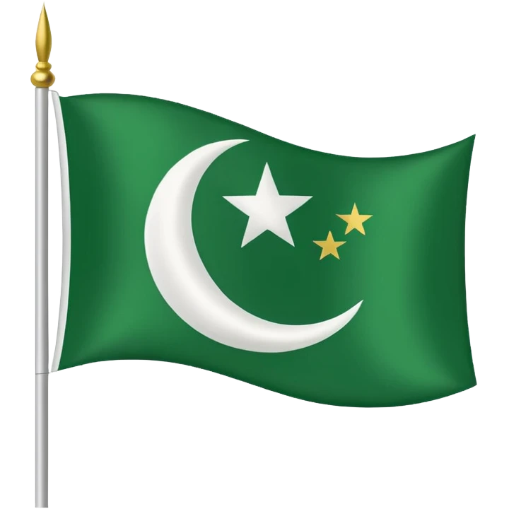 Small pti flag with moon and star make one for chat emoji