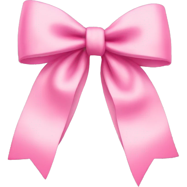 cute pink bow emoji