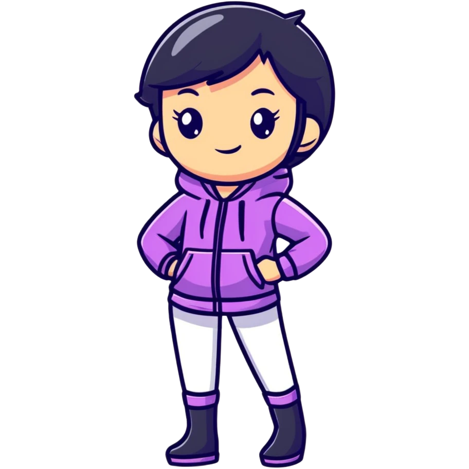 cartoon female character in a shiny fashion outfit emoji