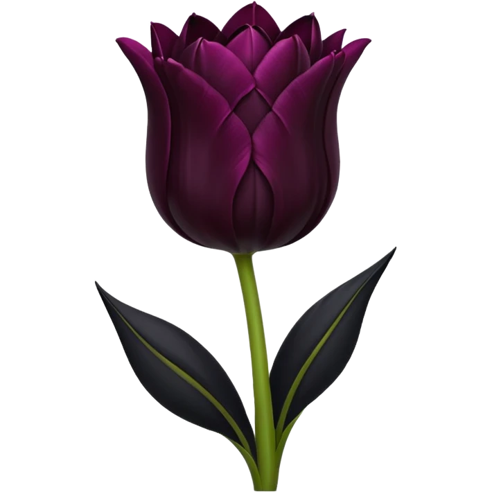 Black tulip emoji emoji