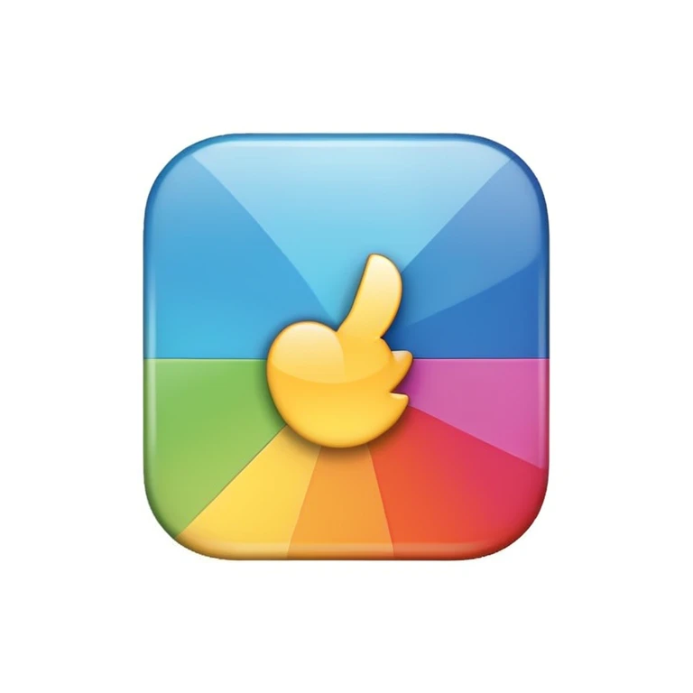 social media icon, simple and modern, iPhone style emoji