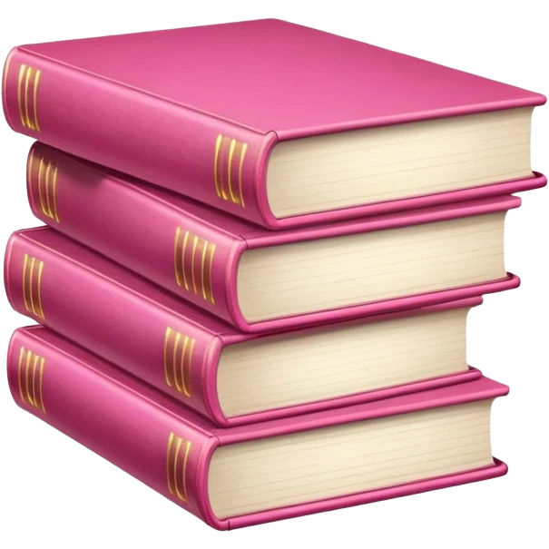 stack of pink books emoji