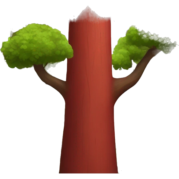 giant red wood tree forest emoji