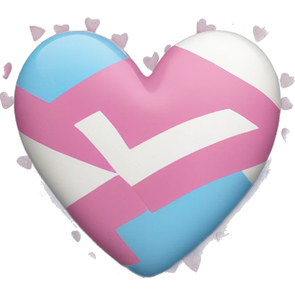 transgender flag heart emoji